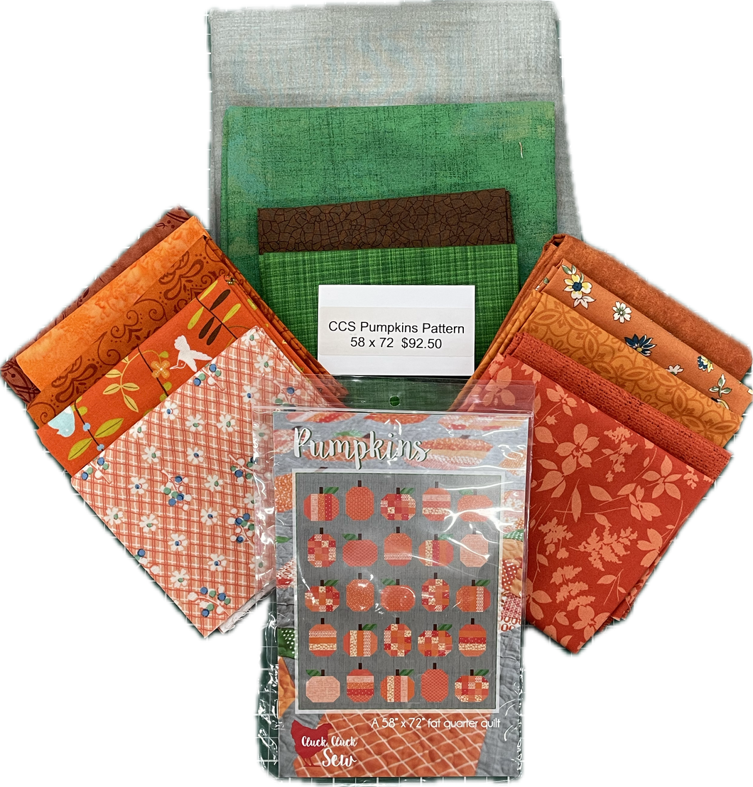 Cluck Cluck Sew Pumpkins Kit 58”x72”