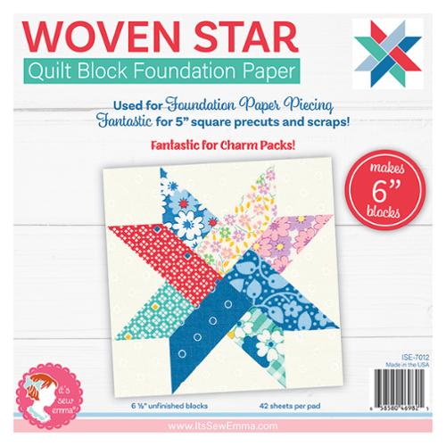 Woven Star - Quilt Block Foundation Paper / makes 6