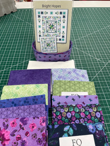 Nancy Rink Bright Hopes Pattern Night Riviera Fabric Kit. 48" X 48" kit includes fabric, binding pattern.