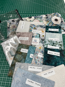Hoffman Fabrics Farmhouse Blooms Cross Quilt Kit -  wall hanging size 46 X 60. Fabric kit only.  Please note NO PATTERN!!