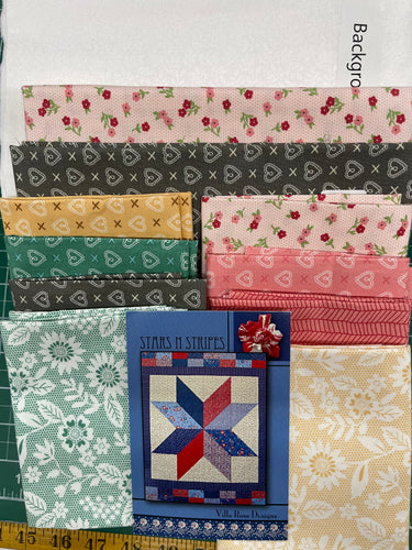 VR Sugar Pie Sweet Star  56 X 70 quilt kit. extra fabric for borders optional