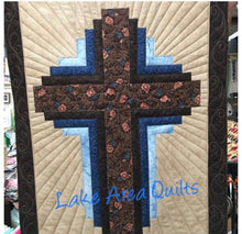 Brown & Blue Varient Hope of Texas Cross - Wall hanging Kit  25" X 35".