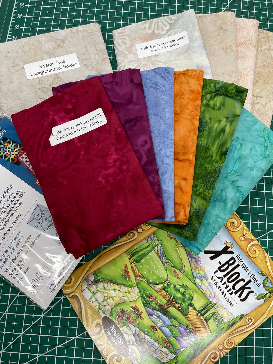 Crown Jewels - X-Block Land  approx. 75 X 89 Book & Ruler included in kit.