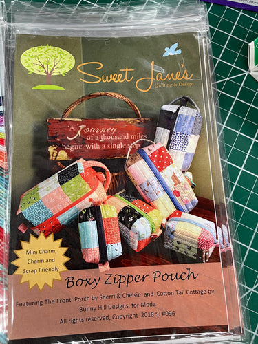 Boxy Zipper Pouch SJ 096 Sweet Jane Quilting#1