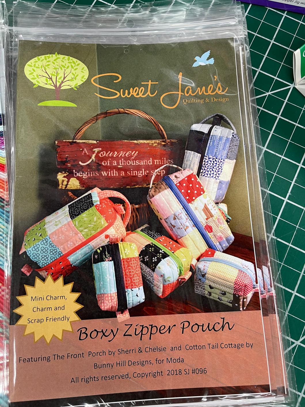 Boxy Zipper Pouch SJ 096 Sweet Jane Quilting#1