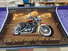 Biker for Life Panel  with  24" of flames