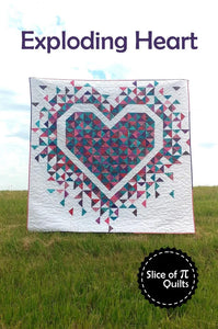 Exploding Heart Quilt Pattern by Pi Quilts | SPQ332