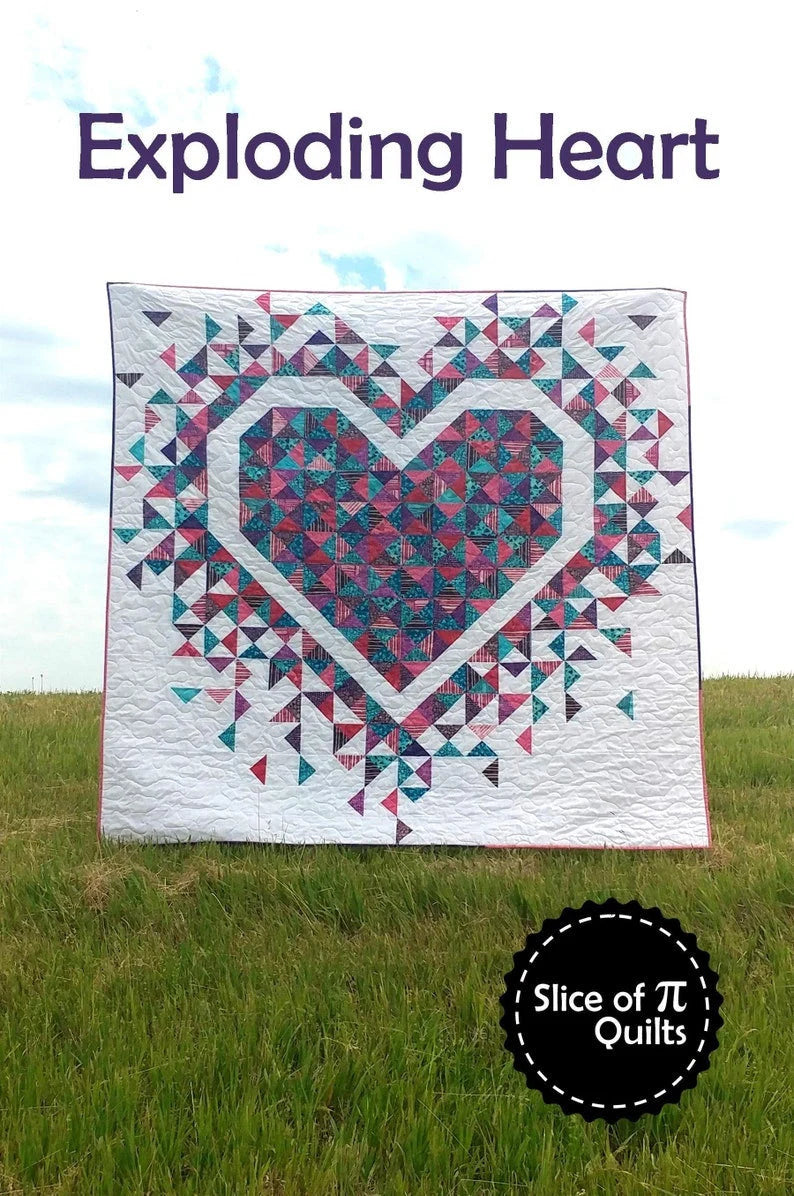 Exploding Heart Quilt Pattern by Pi Quilts | SPQ332