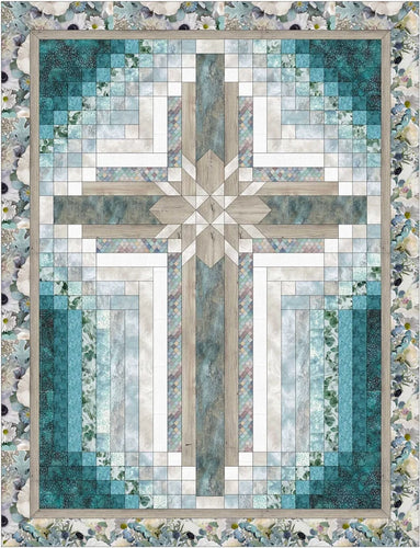 Farmhouse Cross Kit  -  wall hanging size 46 X 60. Kit includes pattern & fabric.