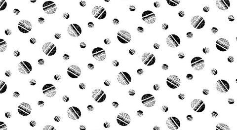 Blank BTR0428 Black circles by jolene  100% cotton