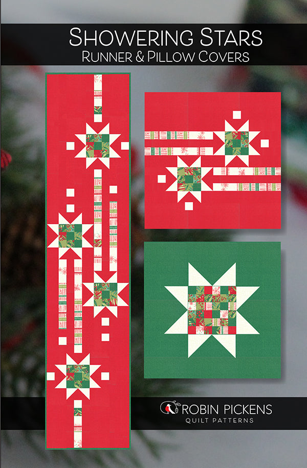 Showering Stars Runner & Pillow   Pattern   RPQP SSR120 Robin Pickens