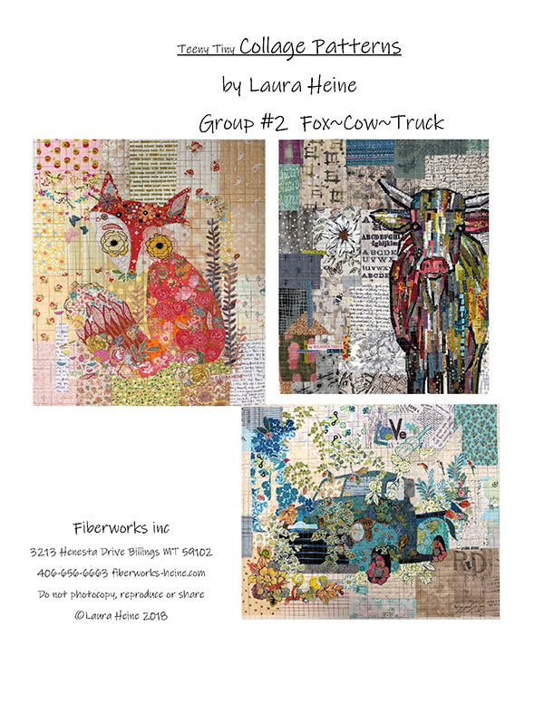 Teeny Tiny Collage Collection Pattern   2 LHFW TT2 Fiberworks by Laura Heine