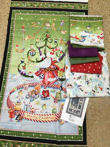 Merriment panel  (Sidelights pattern)  quilt measures 46.5 X 62.5.