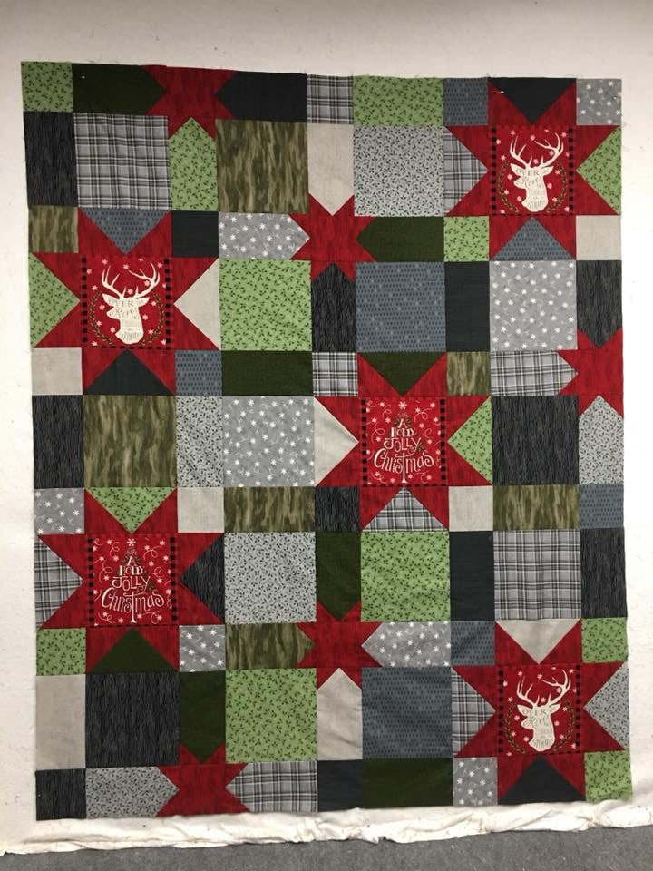 Stargazer Deer Panel kit - 62 X 76 includes panel, pattern fabric and project bag.