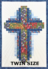 Hope of Texas Cross - Twin size (white backgound)  KIT  WITH PATTERN 46 x 68 in.