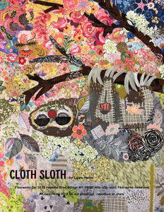 Cloth Sloth Collage Pattern by Laura Heine of Fiberworks.