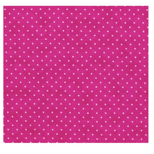 8654 31 Essential Dots  -  Hot Pink  by Moda  100% cotton