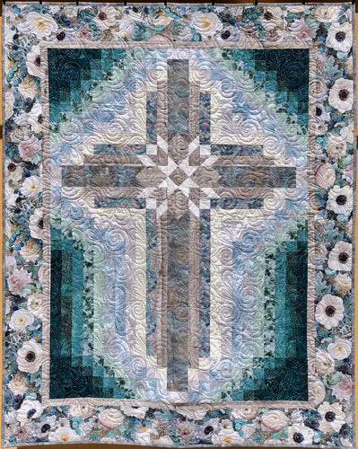 Farmhouse Cross - wall hanging  46 X 60 pattern by Quilt Fox Design
