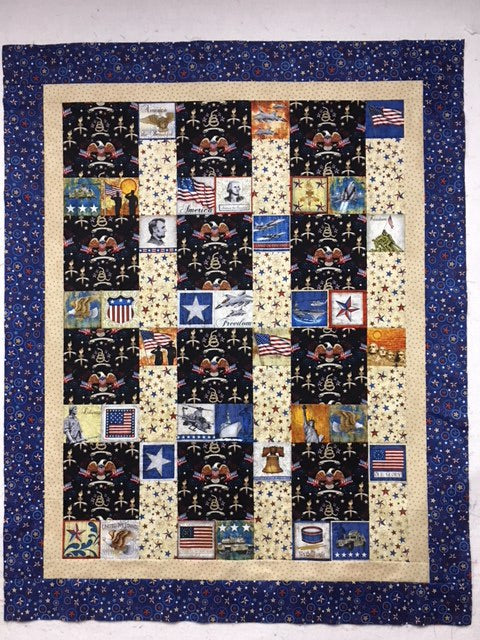 Home of the Brave (Black) KIT WITH PATTERN 48 X 60.