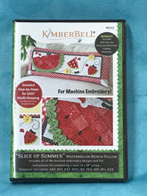KimberBell - Slice of Summer Bench Pillow, for Machine Embroidery CD.  - KD522