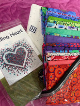 Kaffe Fassett,  #H  Exploding Heart Kit includes pattern, 18 fq, background, & binding.  (one of a kind)