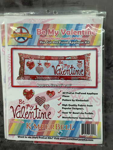 Kimber Bell Be My Valentine Pre Cut Pre Fused Applique Kit  16  X  38.
