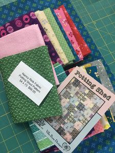 Nancy Rink Fabric / Potting Shed Pattern 54 X 73. kit includes fabric, binding, & pattern
