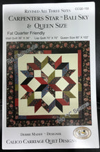 Carpenters Star - Bali Sky & Queen size by Calico Carriage Quilt Design pattern