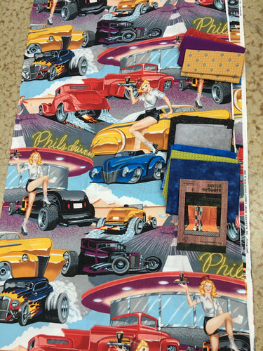 Rick's girls/Route 66 Social Network Pattern 58 X 76, pattern includes fabric & pattern.