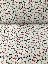 Doggie Land (dog bones)  by Quilters Palett 45"  100 % cotton white  12462 (white)