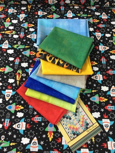 Space Bees Knees  45 X 72 kit.   45 X 72  kit includes fabric & pattern