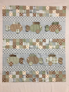 Boy Fish Quilt Kit, Sew Sweet Baby Quilt Book.  38 X 45. kit includes fabric, binding, & book.