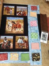 Cowgirl Horse Ranch quilt kit.  size 46 X 62.