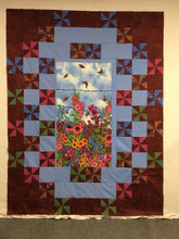 Grand Central Gardens quilt kit 60 X 78.  kit includes fabric, binding, & pattern.