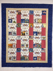 Home of the Brave (white) KIT WITH PATTERN 48 X 60.