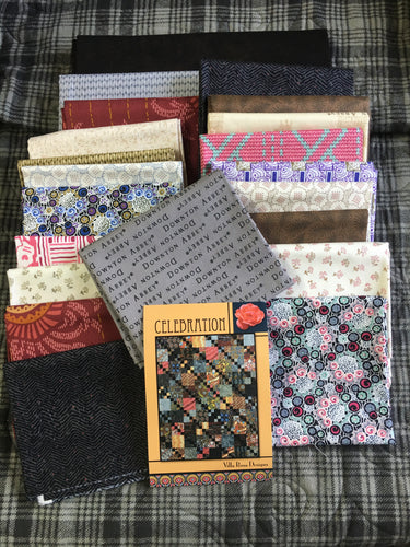 Downton Abbey Fabrics, VR Celebration Pattern 64 X 80 kit includes fabric, binding, & pattern.