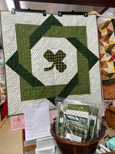 Lucky Shamrock Kit & pattern.   kit includes backing & binding in kit.
