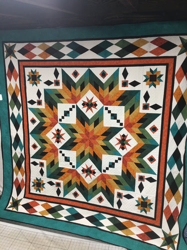Texas Taos 102 X 102  kit includes fabric, binding & pattern.