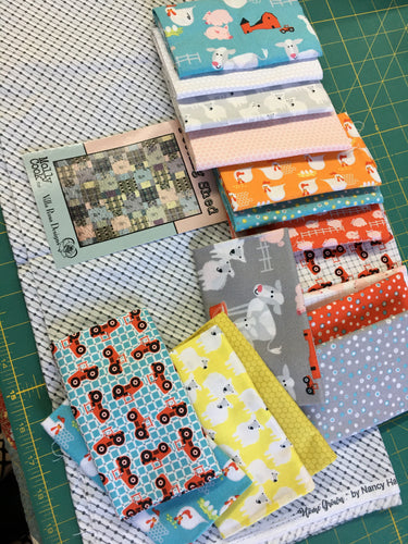 Farm Kit, Potting Shed Pattern, 54 X 73.  kit includes fabric, binding, & pattern.