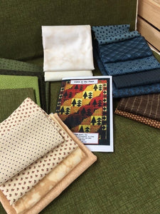 Cabin in the Pines quilt kit 58 X 82. Kit includes fabric, binding, & pattern.