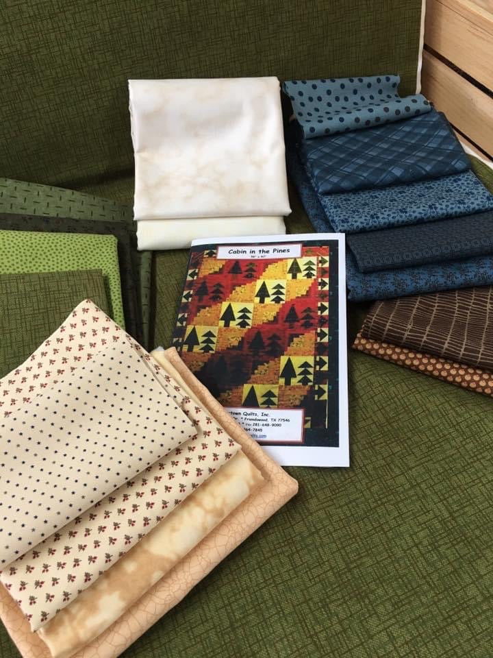 Cabin in the Pines quilt kit 58 X 82. Kit includes fabric, binding, & pattern.