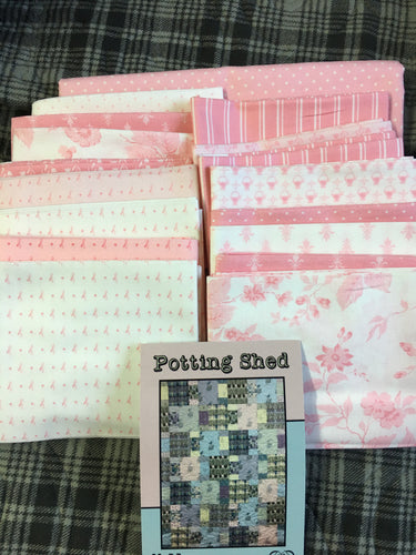 Kindred Spirits Breast Cancer Awareness Ribbon Kit 54 X 73.  kit includes fabric, binding, & pattern.