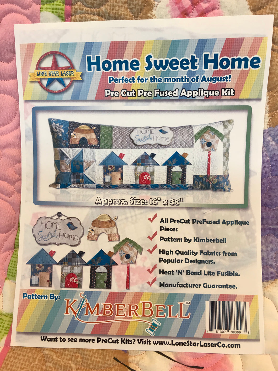 Kimber Bell Home Sweet Home - Pre Cut Pre Fused Applique Kit