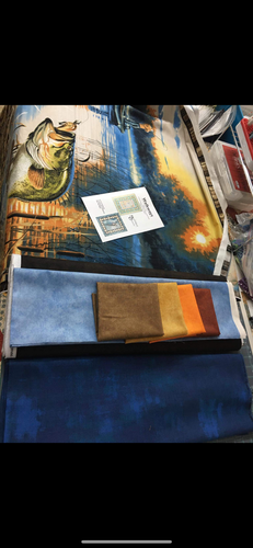 Bass Panel Kit (kit includes pattern, fabric, & project bag) 61.5 X 67.5