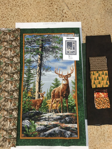 Deer Panel Kit 46.5 x 62.5  (kit includes fabric and pattern)