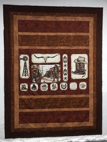 Western Honor Kit - Cowboys  quilt kit 57 X 76